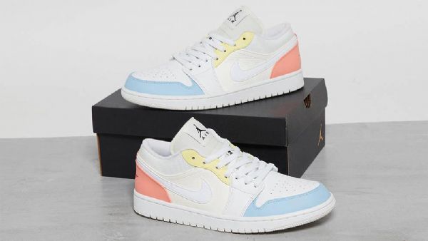 Nike Air Jordan 1 Low Tops Citron Summit Sko Til Damer Hvid