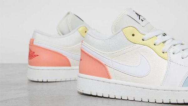 Nike Air Jordan 1 Low Tops Citron Summit Sko Til Damer Hvid