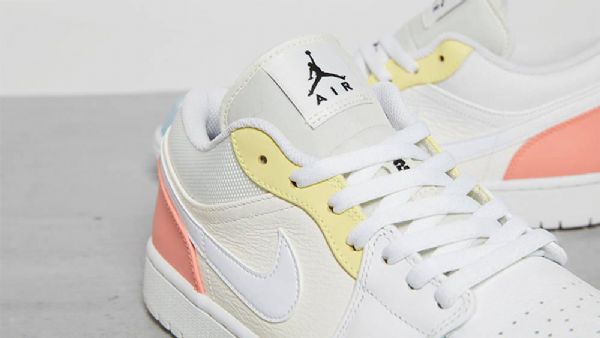 Nike Air Jordan 1 Low Tops Citron Summit Sko Til Damer Hvid