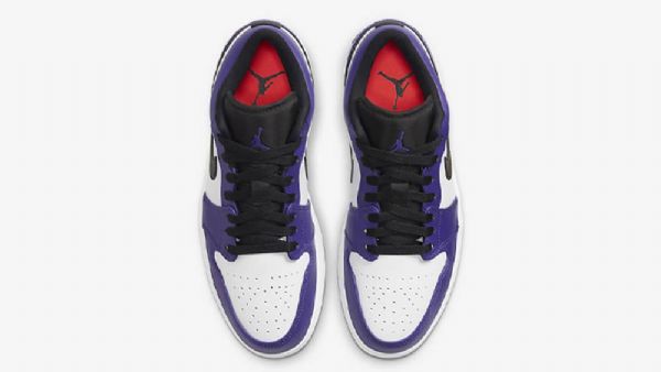 Nike Air Jordan 1 Low Tops Court Sko Til Damer Lilla Hvid