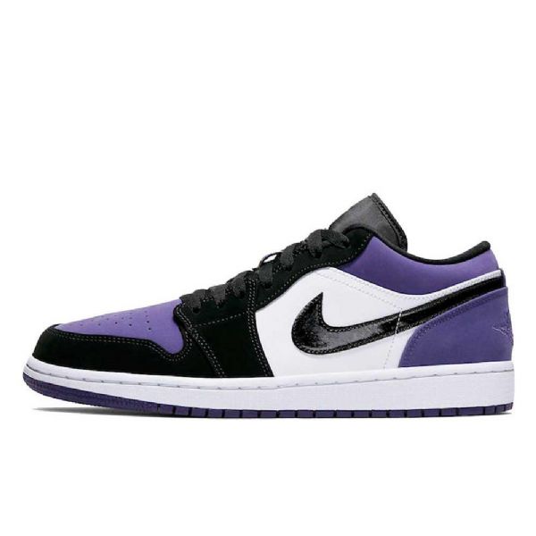Nike Air Jordan 1 Low Tops Court Sko Til Mænd Lilla