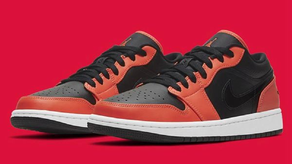 Nike Air Jordan 1 Low Tops Crimson Sko Til Mænd Orange