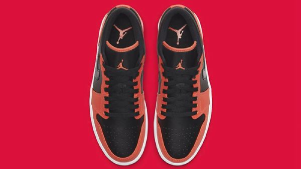 Nike Air Jordan 1 Low Tops Crimson Sko Til Mænd Orange