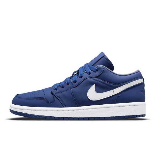 Nike Air Jordan 1 Low Tops Deep Royal Sko Til Mænd Mørkeblå Blå