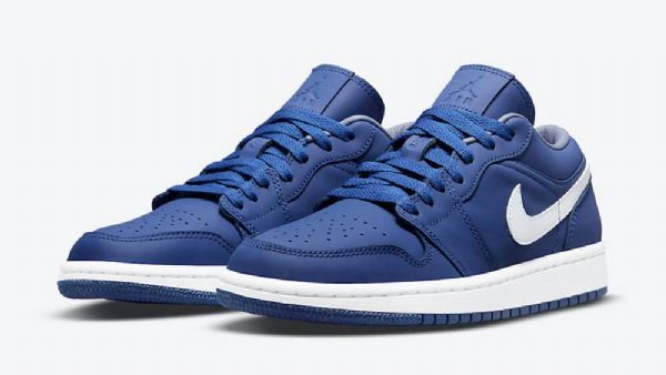 Nike Air Jordan 1 Low Tops Deep Royal Sko Til Mænd Mørkeblå Blå