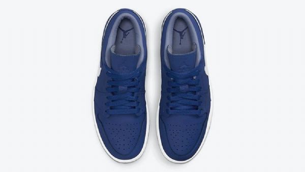 Nike Air Jordan 1 Low Tops Deep Royal Sko Til Mænd Mørkeblå Blå