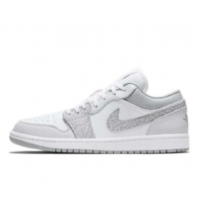 Nike Air Jordan 1 Low Tops Elephant Print Berlin Sko Til Mænd Grå
