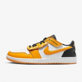 Nike Air Jordan 1 Low Tops Flyease Easy On/off Sko Til Mænd Hvid Sort