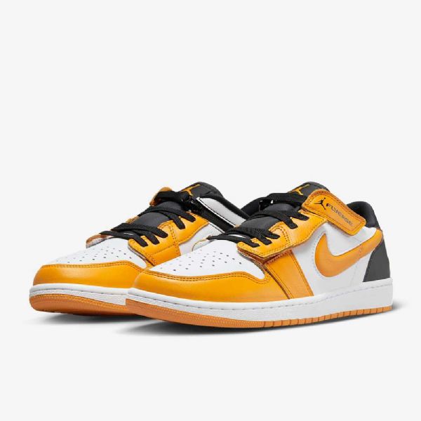 Nike Air Jordan 1 Low Tops Flyease Easy On/off Sko Til Mænd Hvid Sort
