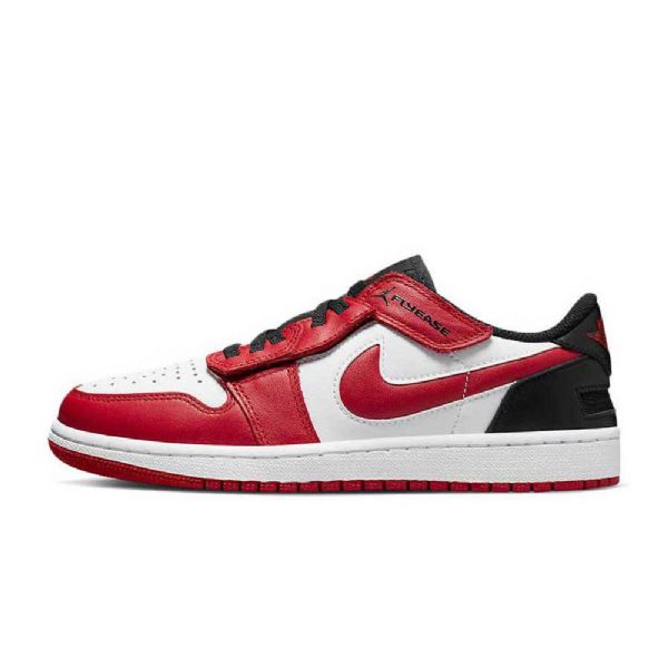 Nike Air Jordan 1 Low Tops Flyease Sko Til Mænd Rød Sort