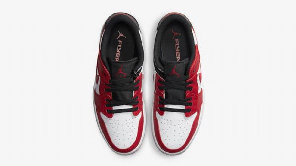 Nike Air Jordan 1 Low Tops Flyease Sko Til Mænd Rød Sort