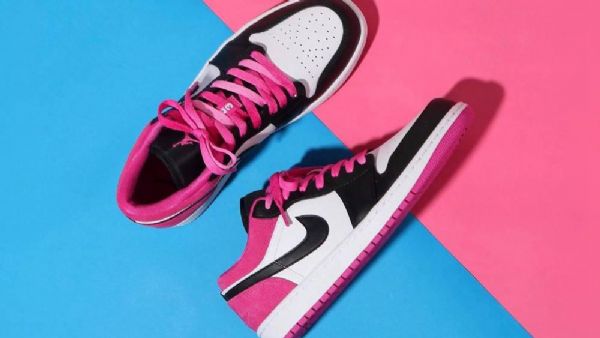 Nike Air Jordan 1 Low Tops Fuchsia Sko Til Mænd