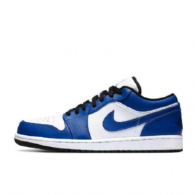 Nike Air Jordan 1 Low Tops Game Royal Sko Til Damer Blå Hvid