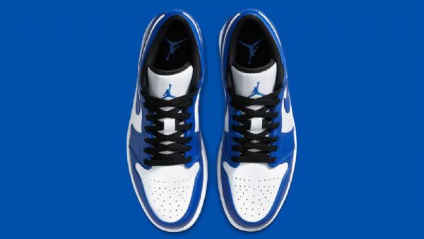 Nike Air Jordan 1 Low Tops Game Royal Sko Til Damer Blå Hvid