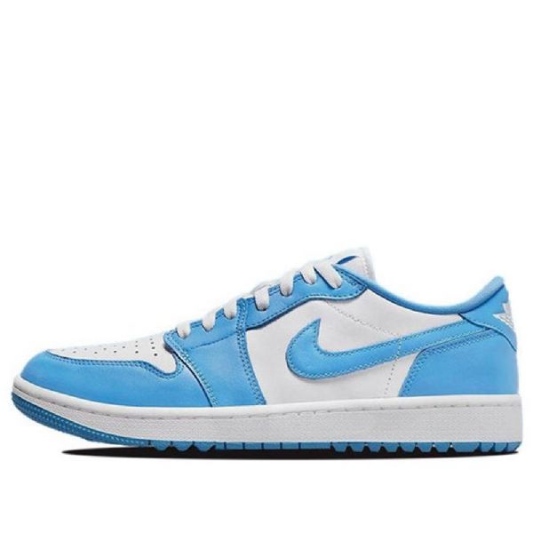 Nike Air Jordan 1 Low Tops Golf Athletic Sko Til Mænd Blå Hvid