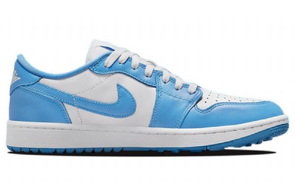 Nike Air Jordan 1 Low Tops Golf Athletic Sko Til Mænd Blå Hvid