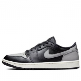 Nike Air Jordan 1 Low Tops Golf Atletiksko Til Mænd Sort Grå