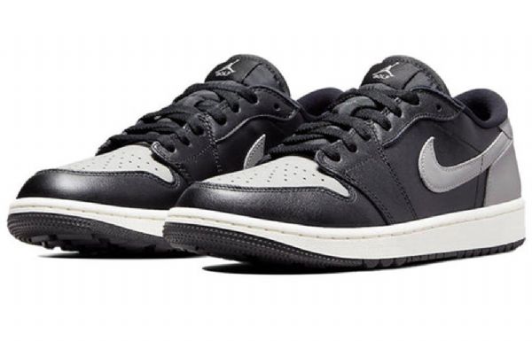 Nike Air Jordan 1 Low Tops Golf Atletiksko Til Mænd Sort Grå