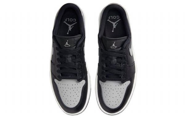 Nike Air Jordan 1 Low Tops Golf Atletiksko Til Mænd Sort Grå