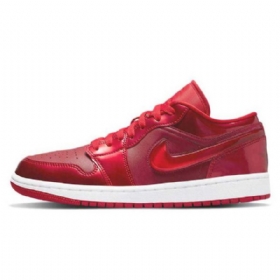 Nike Air Jordan 1 Low Tops Granatæble Sko Til Damer Rød