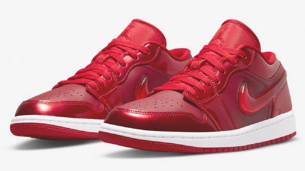 Nike Air Jordan 1 Low Tops Granatæble Sko Til Damer Rød