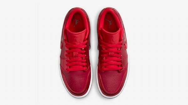Nike Air Jordan 1 Low Tops Granatæble Sko Til Damer Rød