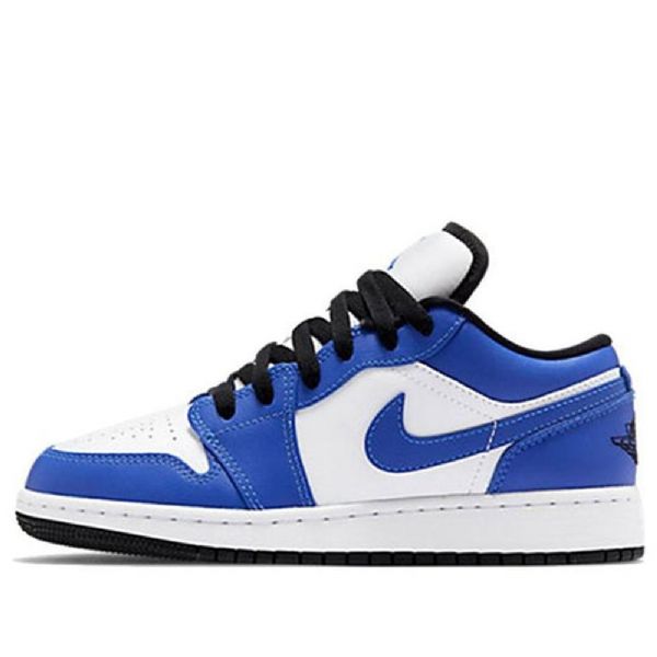 Nike Air Jordan 1 Low Tops Gs Basketball Sko Til Mænd Blå Hvid
