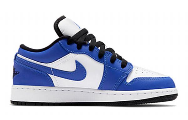 Nike Air Jordan 1 Low Tops Gs Basketball Sko Til Mænd Blå Hvid
