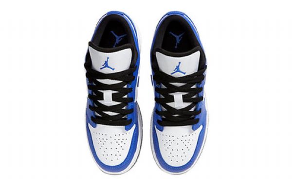 Nike Air Jordan 1 Low Tops Gs Basketball Sko Til Mænd Blå Hvid
