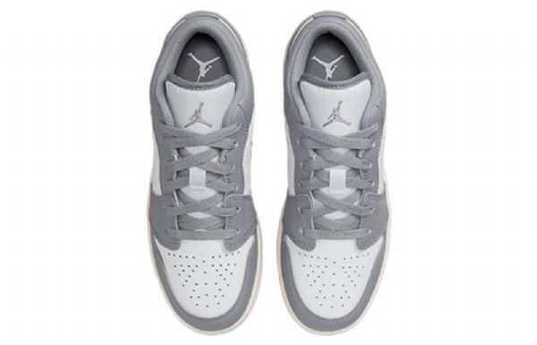 Nike Air Jordan 1 Low Tops Gs Basketball Sko Til Mænd Grå