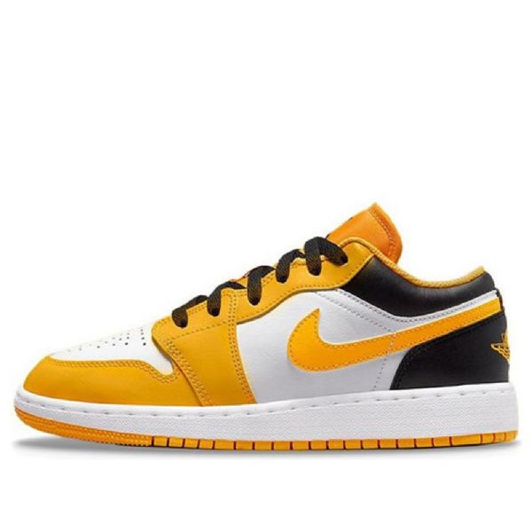 Nike Air Jordan 1 Low Tops Gs Basketball Sko Til Mænd Guld Hvid