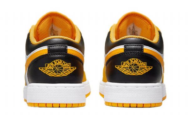 Nike Air Jordan 1 Low Tops Gs Basketball Sko Til Mænd Guld Hvid