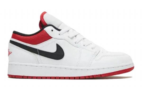 Nike Air Jordan 1 Low Tops Gs Basketball Sko Til Mænd Hvid Rød
