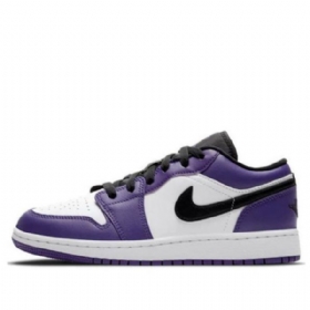 Nike Air Jordan 1 Low Tops Gs Basketball Sko Til Mænd Lilla
