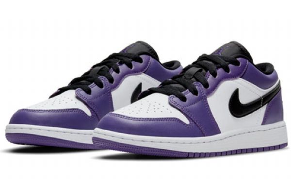 Nike Air Jordan 1 Low Tops Gs Basketball Sko Til Mænd Lilla