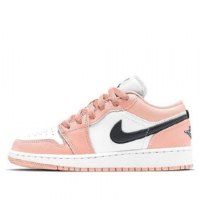 Nike Air Jordan 1 Low Tops Gs Basketball Sko Til Mænd Lys Lyserød