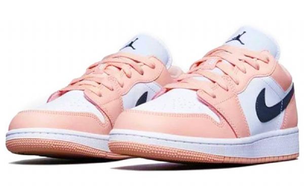 Nike Air Jordan 1 Low Tops Gs Basketball Sko Til Mænd Lys Lyserød