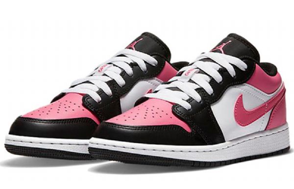 Nike Air Jordan 1 Low Tops Gs Basketball Sko Til Mænd Lyserødsicle