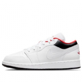 Nike Air Jordan 1 Low Tops Gs Basketball Sko Til Mænd Rød Hvid
