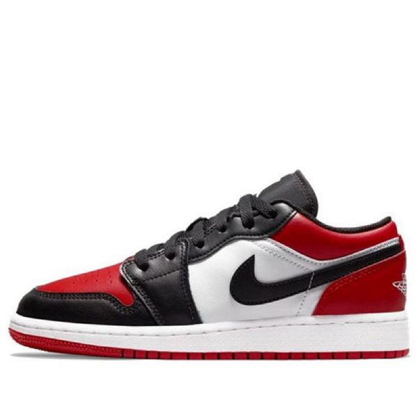 Nike Air Jordan 1 Low Tops Gs Basketball Sko Til Mænd Rød Sort Hvid