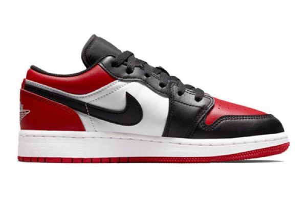 Nike Air Jordan 1 Low Tops Gs Basketball Sko Til Mænd Rød Sort Hvid