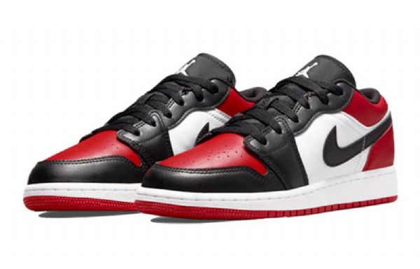 Nike Air Jordan 1 Low Tops Gs Basketball Sko Til Mænd Rød Sort Hvid