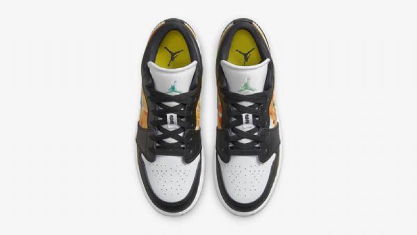 Nike Air Jordan 1 Low Tops Gs Drip Sko Til Damer Sort Grå
