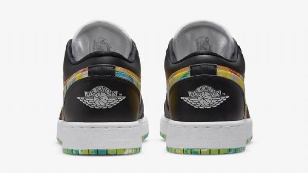 Nike Air Jordan 1 Low Tops Gs Drip Sko Til Damer Sort Grå