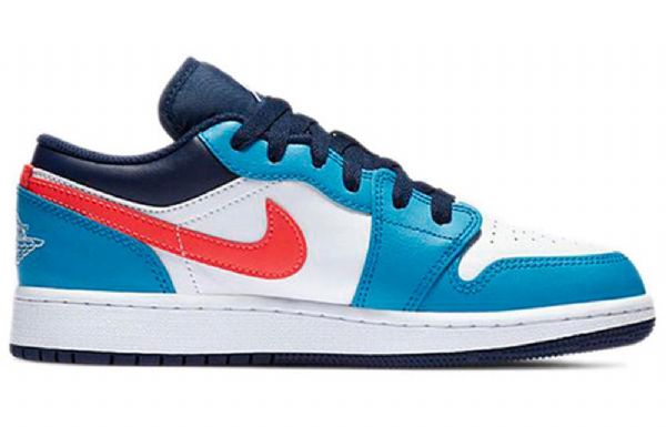 Nike Air Jordan 1 Low Tops Gs Retro Basketball Sko Til Mænd Blå Hvid