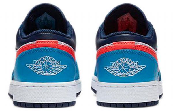 Nike Air Jordan 1 Low Tops Gs Retro Basketball Sko Til Mænd Blå Hvid