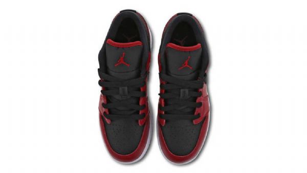 Nike Air Jordan 1 Low Tops Gs Sko Til Damer Rød Sort