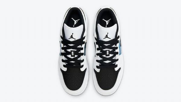 Nike Air Jordan 1 Low Tops Gs Sko Til Mænd Hvid Sort Guld