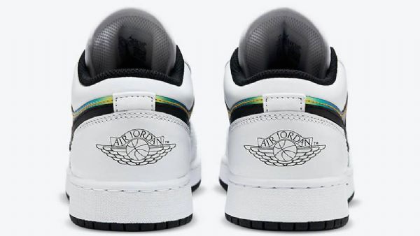 Nike Air Jordan 1 Low Tops Gs Sko Til Mænd Hvid Sort Guld