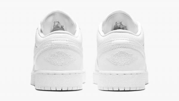 Nike Air Jordan 1 Low Tops Gs Triple Sko Til Damer Hvid